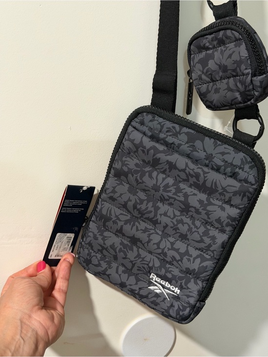 Reebok Other - Reebok Black Floral Quilted Sling Bag